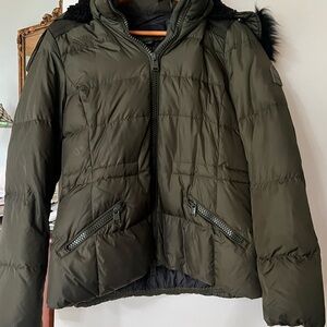 Coach Olive Green Puffer Jacket